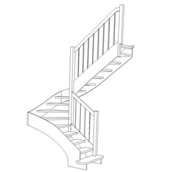 Oblicz schody z podestem